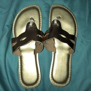 Kino Gold Flip Flops (Brazilian Style)